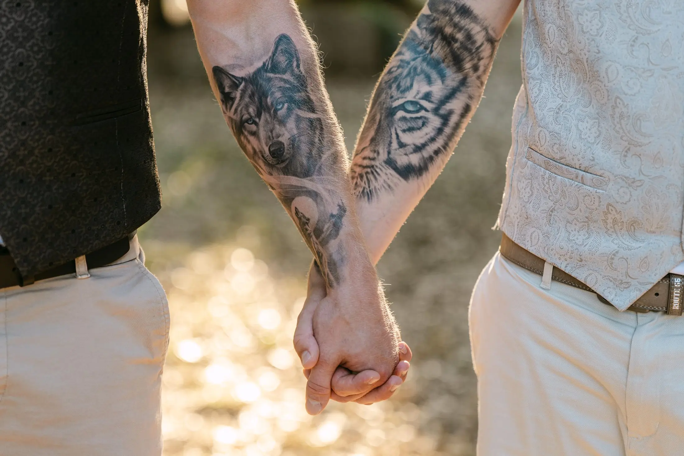 Unposed wedding portrait