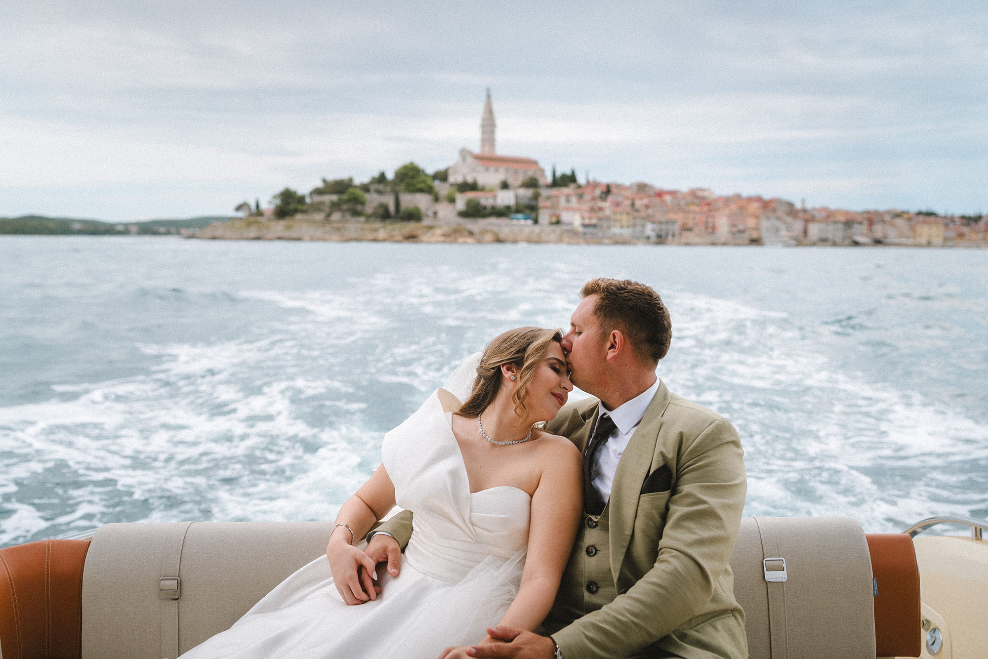 Luxury boat wedding celebration in Rovinj Croatia Sasa Weddings