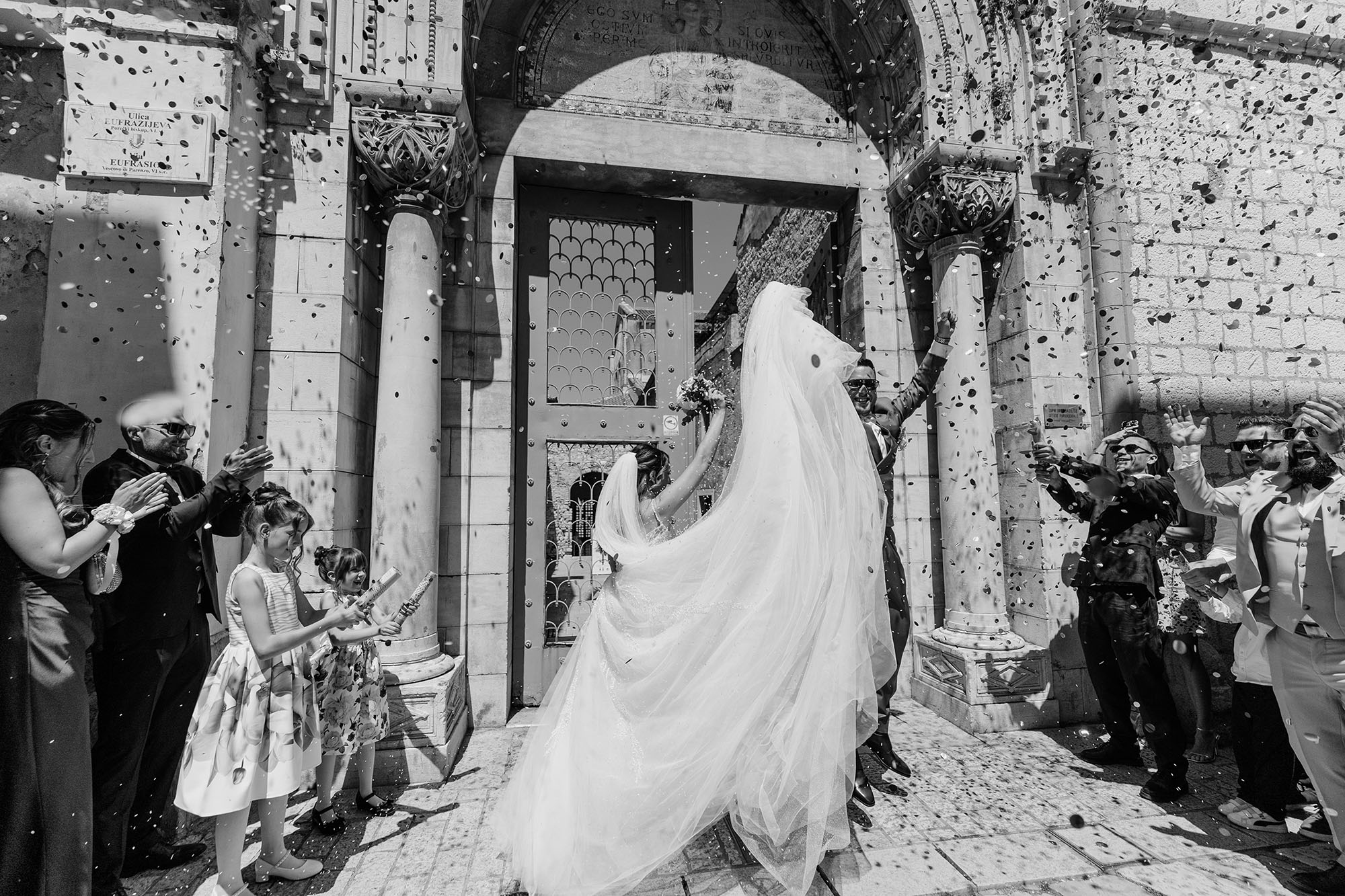 Sara and Toni wedding in Poreč Basilica and reception at D'Orangerie Funtana | Saša Weddings